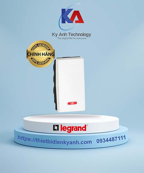Công tắc 2 chiều 1M màu trắng có đèn Legrand Arteor 572006