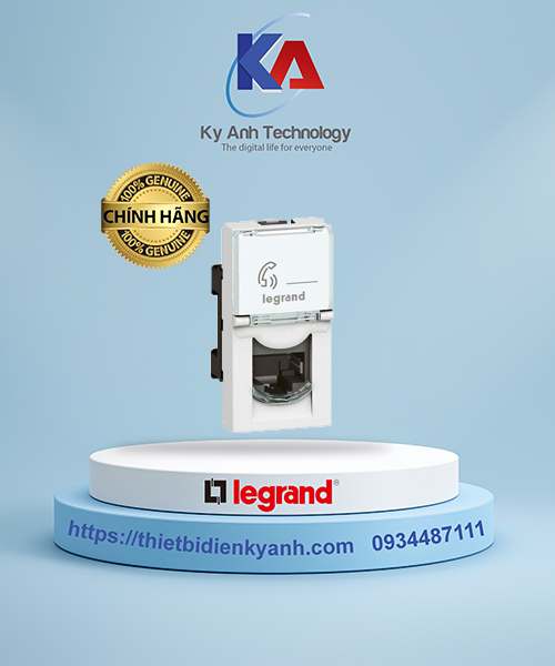 Ổ cắm điện thoại RJ11 1M màu trắng Legrand Arteor 572300