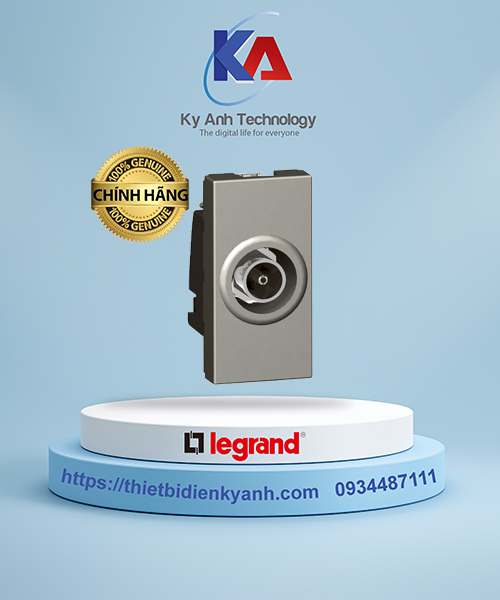 Ổ cắm tivi 1M male màu xám Legrand Arteor 572671