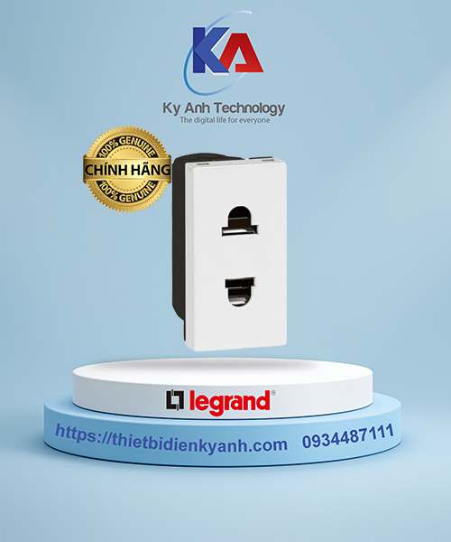 Ổ cắm đơn 2P 16A 1M màu trắng Legrand Arteor 572104