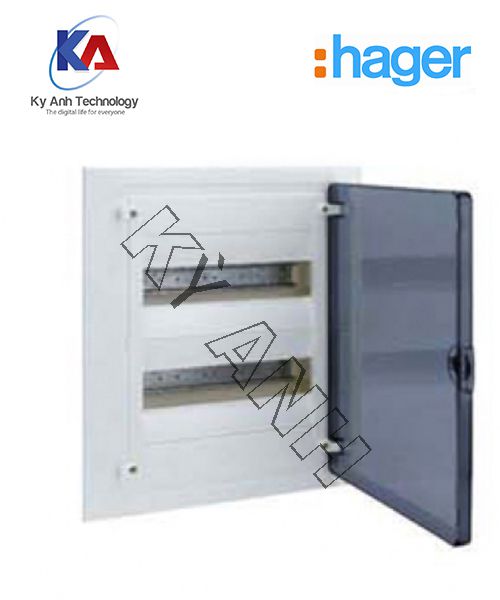 Vỏ tủ điện âm tường cánh nhựa 24 module Hager VF212TM